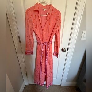 Marea Pink and Orange Patterned Dress